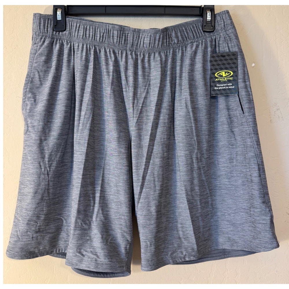 Athletic Works Shorts Men L Large Gray Active Performance NEW